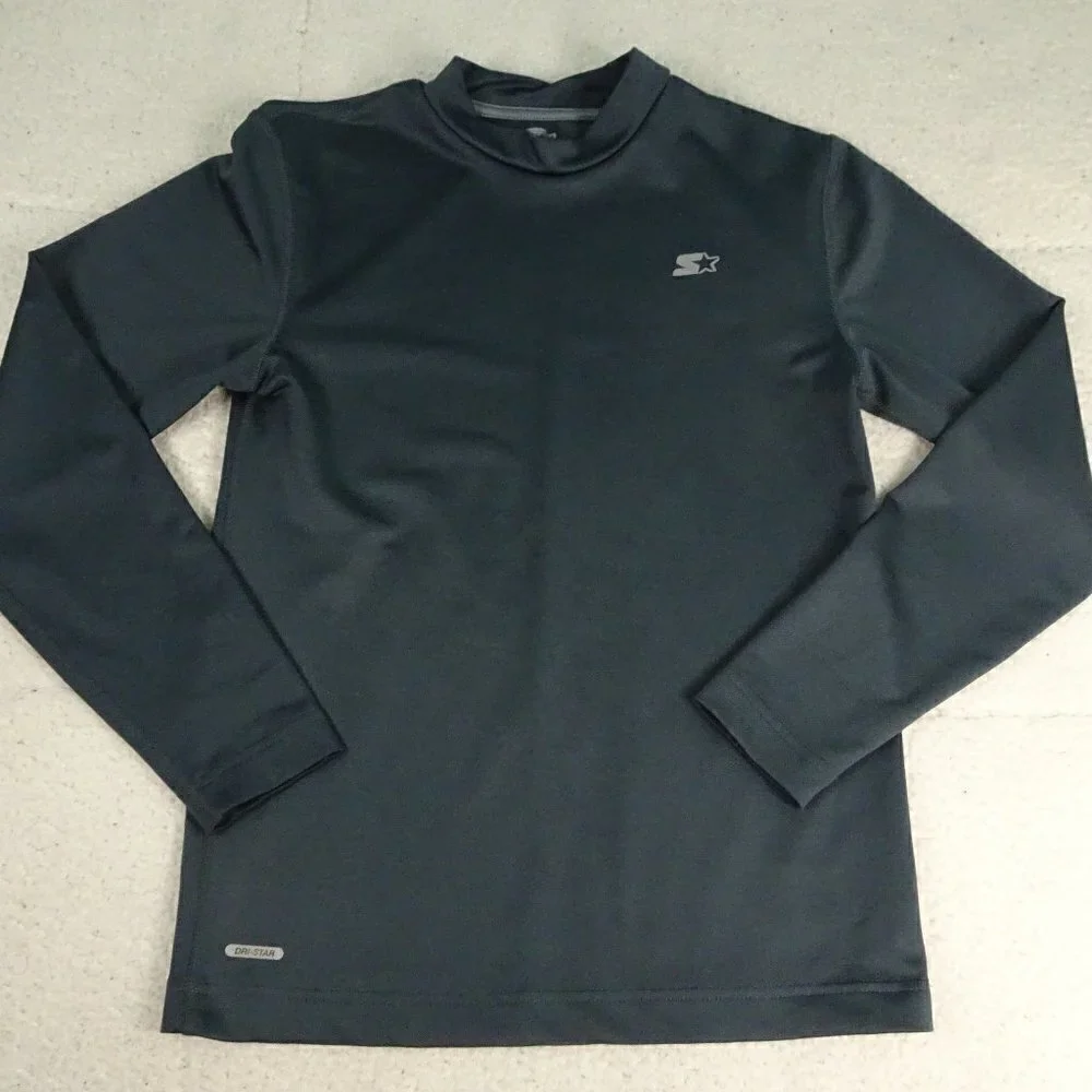Starter Dri-Star Black Base Layer Shirt Youth Sm